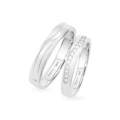 Nhẫn cưới 14K DOJI AWMG011595F2KK1 - AWFG011595F2ML1