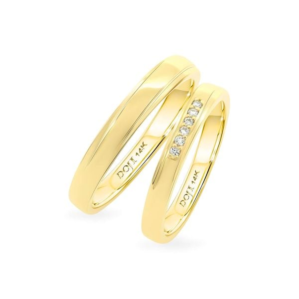 Nhẫn cưới 14K DOJI AWMG111640F1KK1 - AWFG111640F1ML1