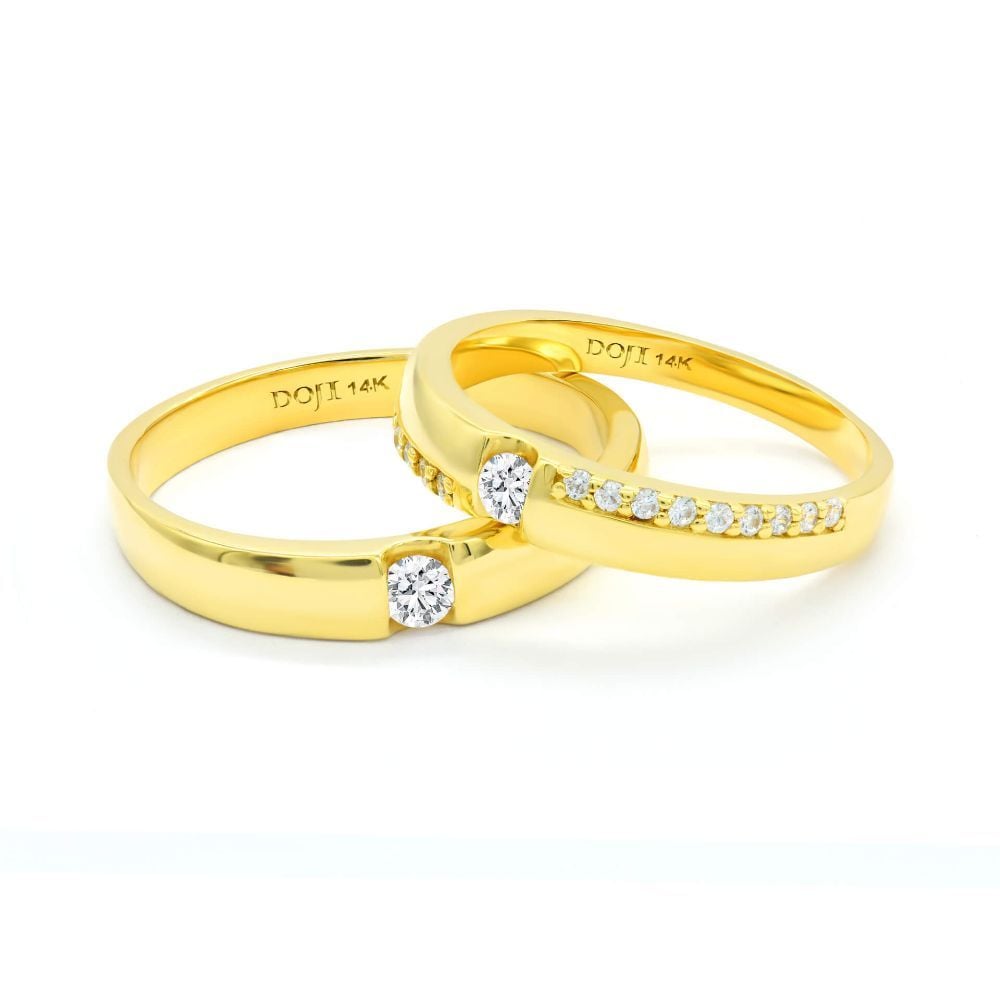 Nhẫn cưới 14K DOJI AWMG011643F1ML1 - AWFG011643F1ML1 