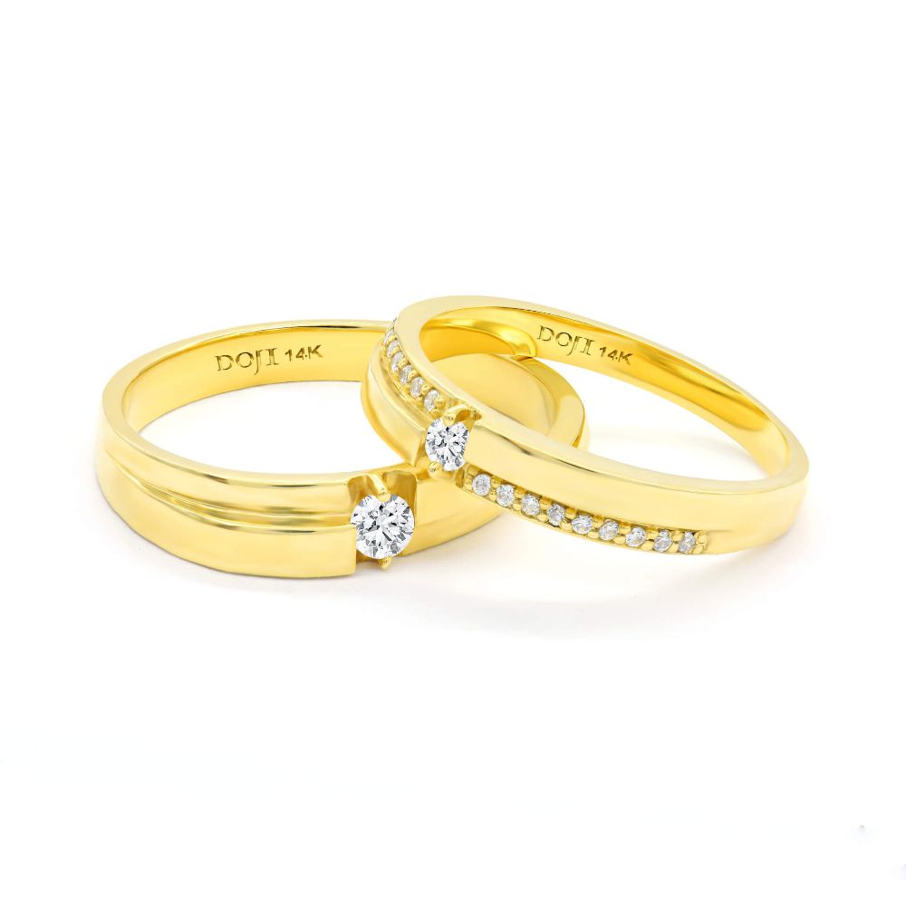 Nhẫn cưới 14K DOJI AWMG011656F1ML1 - AWFG011656F1ML1 