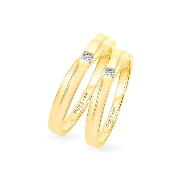 Nhẫn cưới 14K DOJI AWMG011658F1ML1 - AWFG011658F1ML1