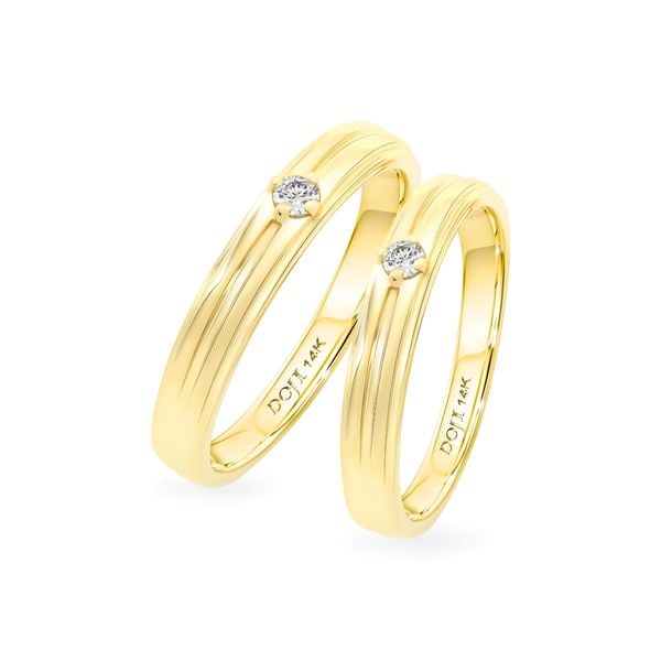 Nhẫn cưới 14K DOJI AWMG011661F1ML1 - AWFG011661F1ML1