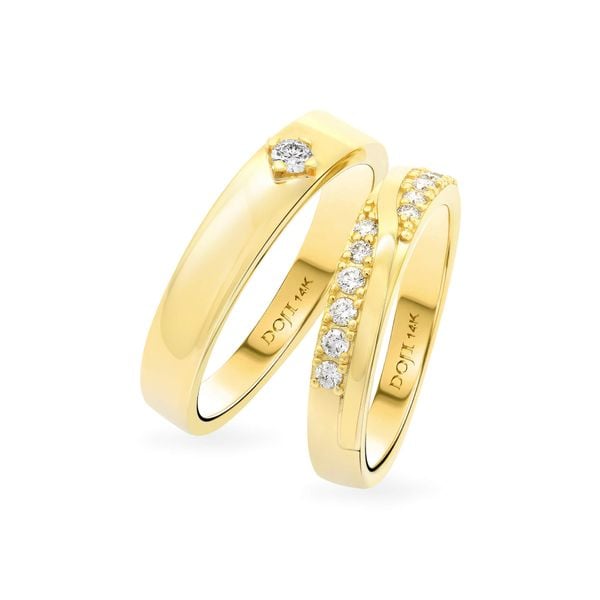Nhẫn cưới 14K DOJI AWMG111744F1ML1 - AWFG111744F1ML1