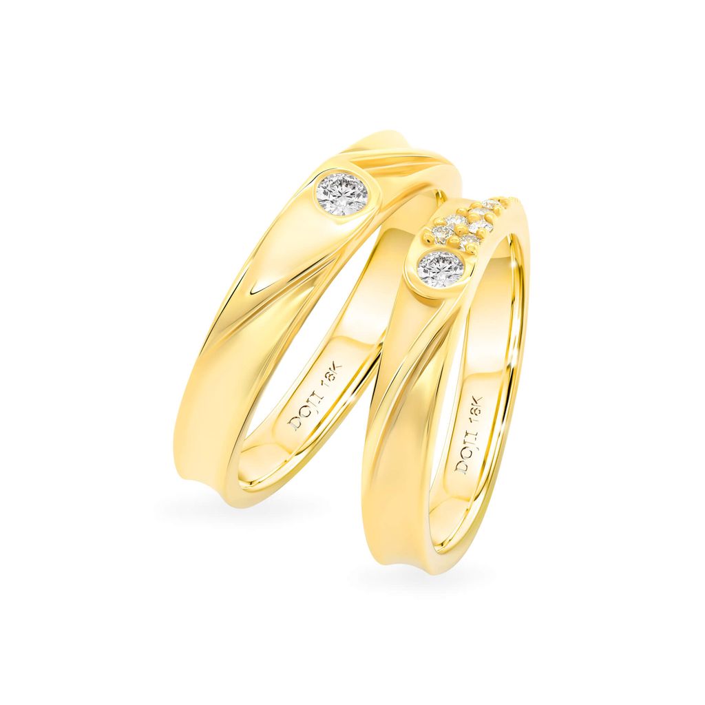 Nhẫn cưới 14K DOJI AWMG111193F1ML1 - AWFG111193F1ML1 