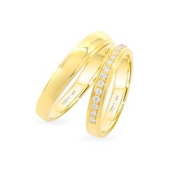 Nhẫn cưới 14K DOJI AWMG111409F1KK1 - AWFG111409F1ML1