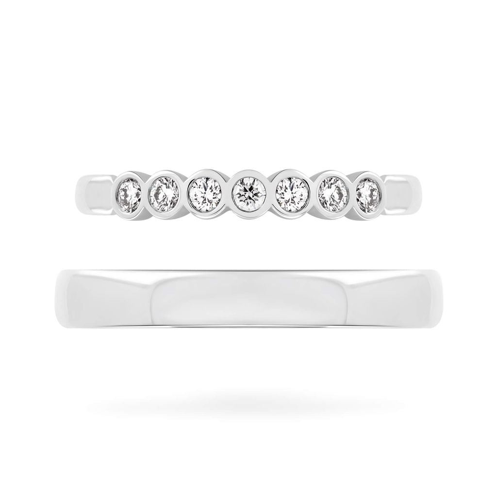 Nhẫn cưới 14K DOJI AWMG111860F2KK1 - AWFG111860F2ML1 