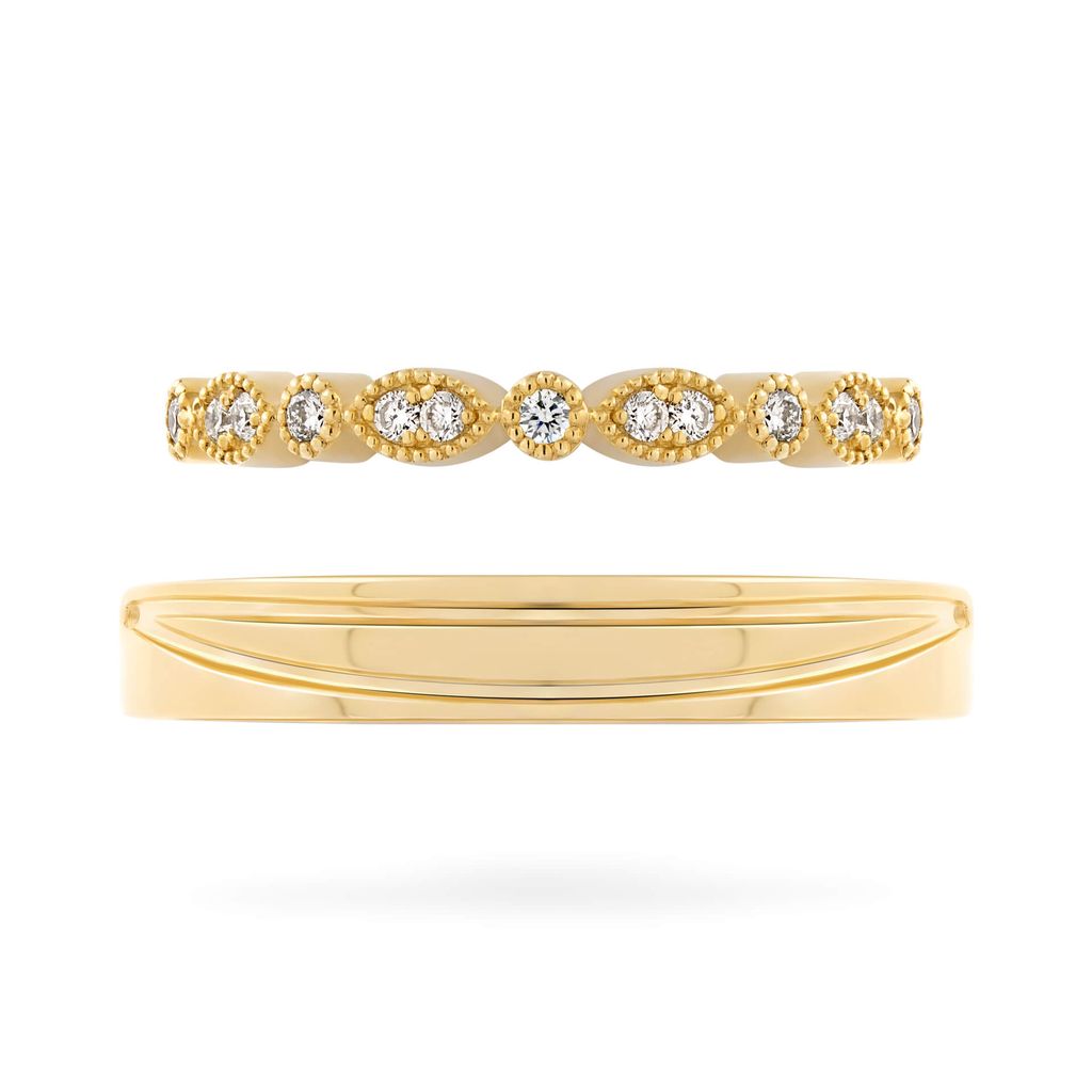 Nhẫn cưới 14K DOJI AWMG111862F1KK1 - AWFG111862F1ML1 