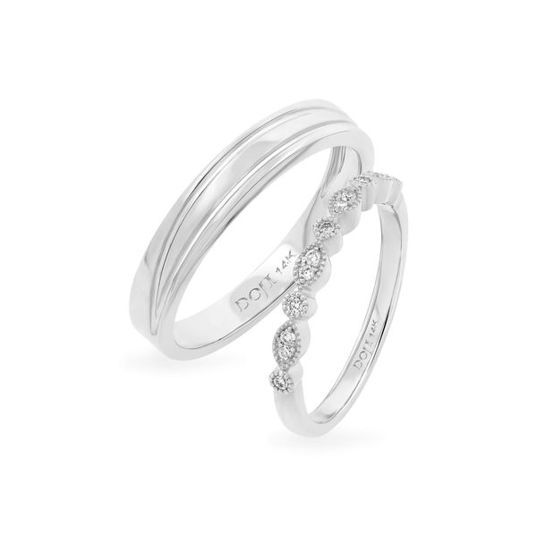 Nhẫn cưới 14K DOJI AWMG111862F2KK1 - AWFG111862F2ML1