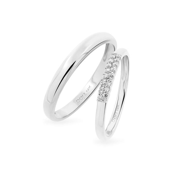 Nhẫn cưới 14K DOJI AWMG111866F2KK1 - AWFG111866F2ML1