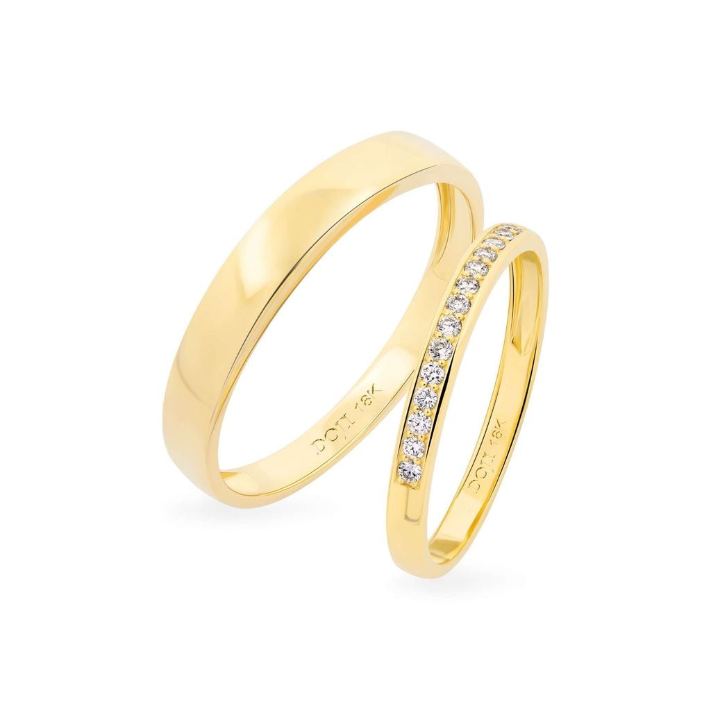 Nhẫn cưới 18K DOJI AWMG111867D1KK1 - AWFG111867D1ML1 
