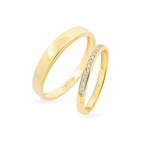 Nhẫn cưới 18K DOJI AWMG111867D1KK1 - AWFG111867D1ML1