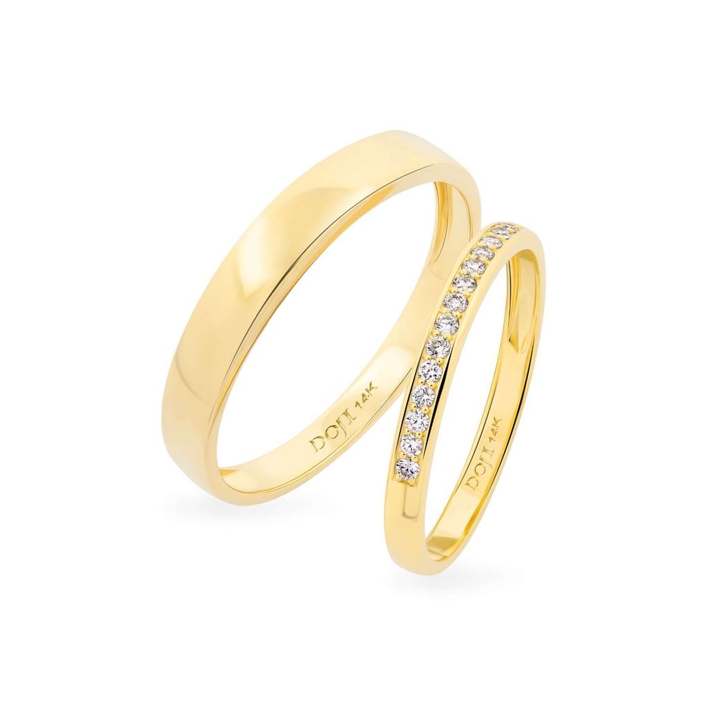 Nhẫn cưới 14K DOJI AWMG111867F1KK1 - AWFG111867F1ML1 