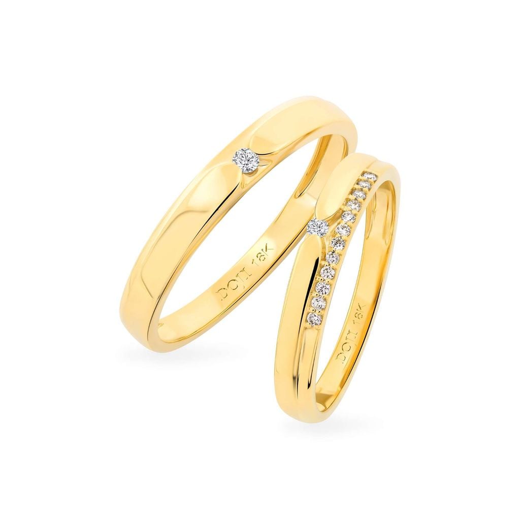 Nhẫn cưới 18K DOJI AWMG111868D1ML1 - AWFG111868D1ML1 