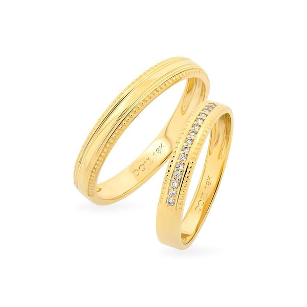 Nhẫn cưới 18K DOJI AWMG111869D1KK1 - AWFG111869D1ML1