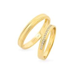 Nhẫn cưới 18K DOJI AWMG111869D1KK1 - AWFG111869D1ML1