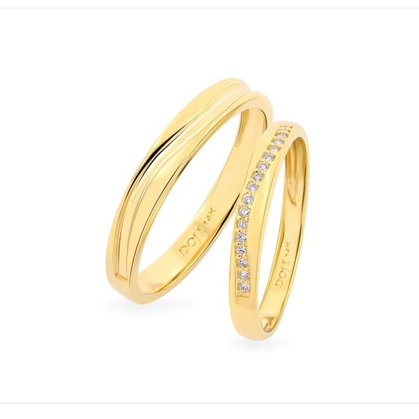 Nhẫn cưới 14K DOJI AWMG111871F1KK1 - AWFG111871F1ML1