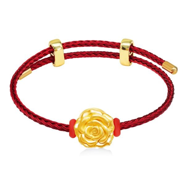 Vòng charm hoa hồng vàng 24K DOJI BCB5001160A1XX1