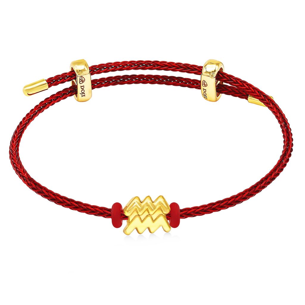 Vòng charm cung hoàng đạo Bảo Bình vàng 24K DOJI BCB5005260A1XX1 