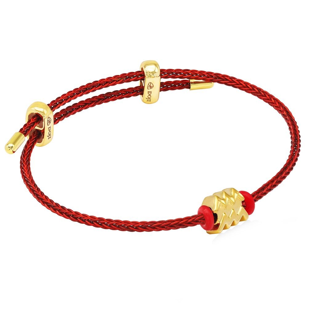 Vòng charm cung hoàng đạo Bảo Bình vàng 24K DOJI BCB5005260A1XX1 