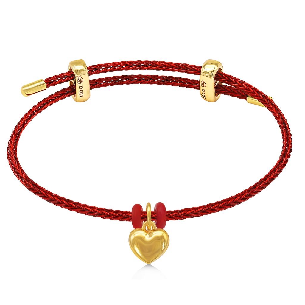 Vòng charm trái tim vàng 24K DOJI BCB5005570A1XX1 