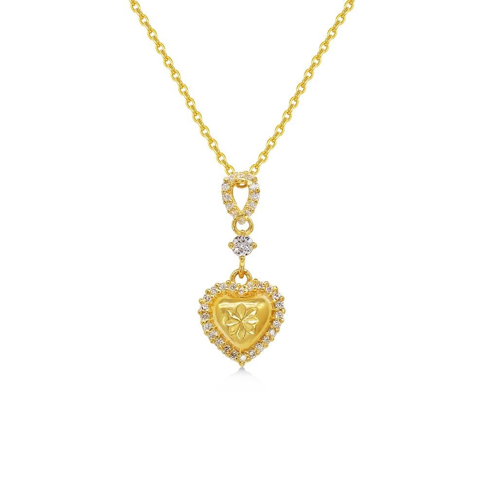 Dây liền mặt vàng 24K gắn đá CZ DOJI BLN0002380A1CZ1 