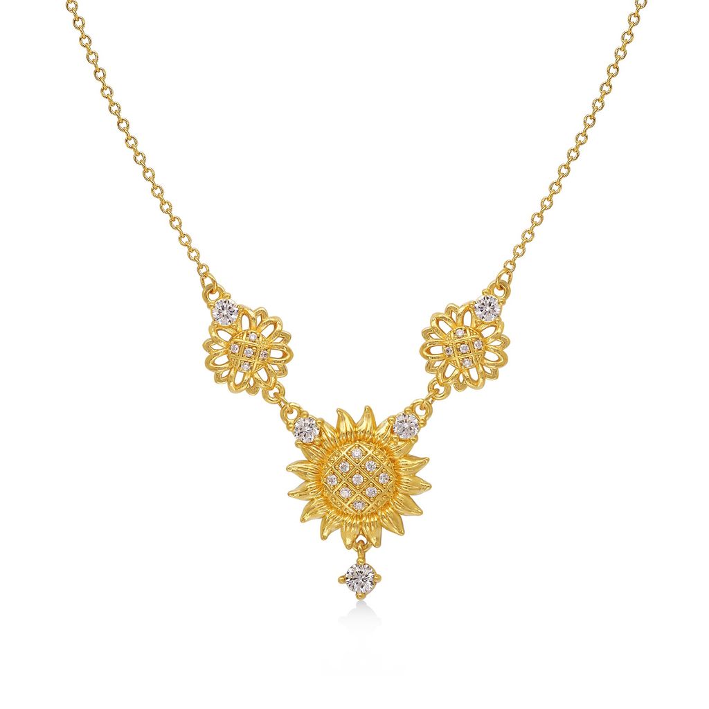 Dây liền mặt vàng 24K gắn đá CZ DOJI BLN7004090A1CZ1 