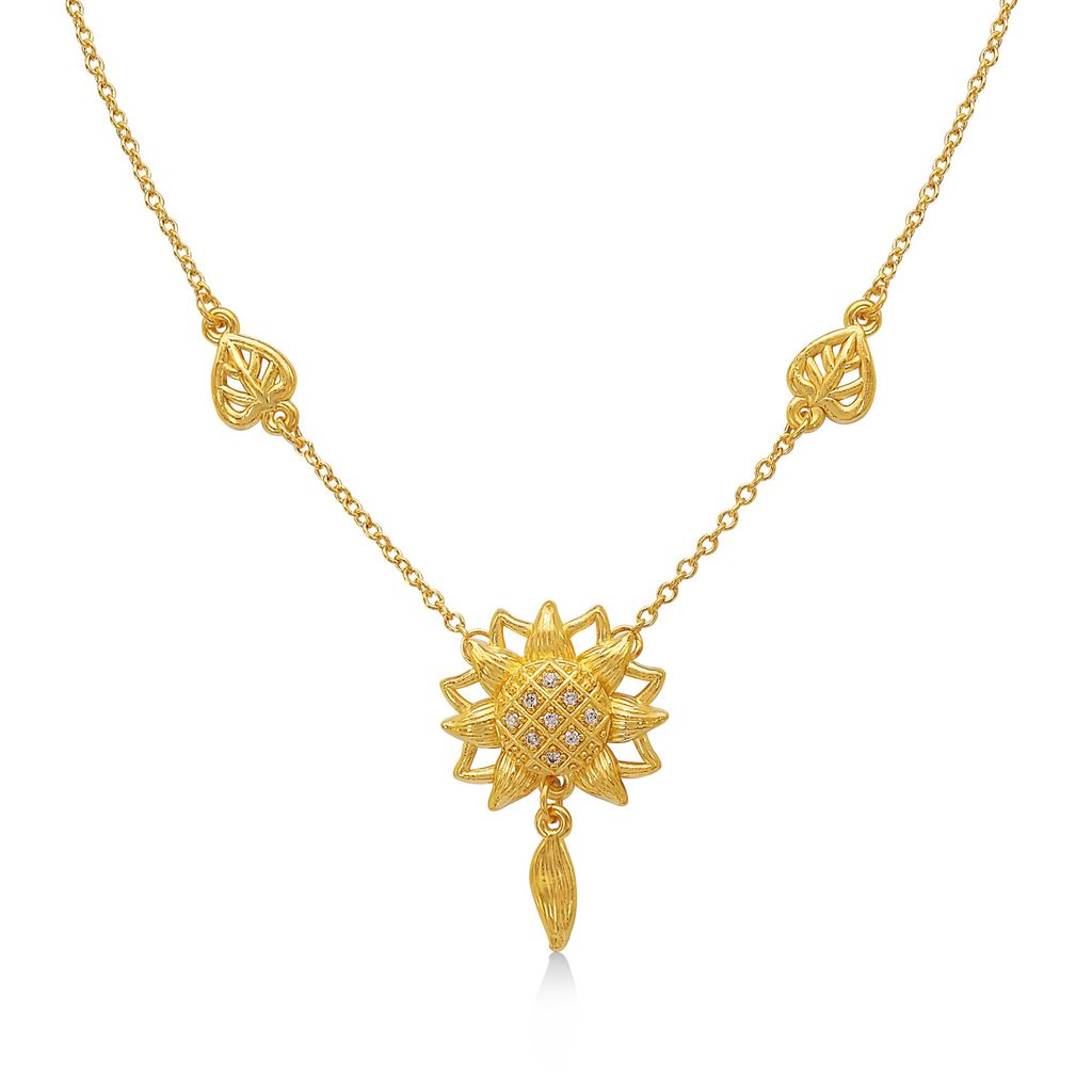Dây liền mặt vàng 24K gắn đá CZ DOJI BLN7004120A1CZ1 