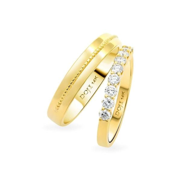 Nhẫn cưới 14K DOJI AWMG011703F1KK1 - AWFG011703F1ML1