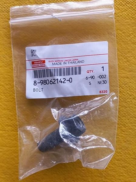 8-98062142-0 GENUINE ISUZU BOLT; GENERATOR SPARE PART 8980621420