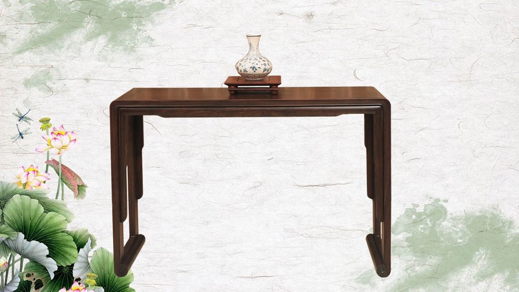 Bàn Án Hải Đường - Gỗ Chiêu Liêu - B846