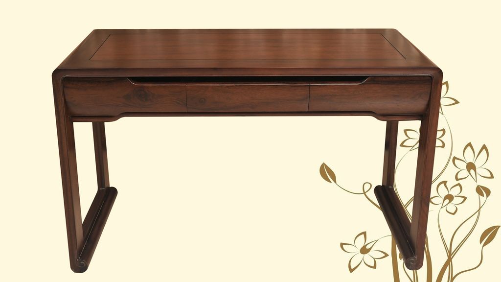 Bàn Học Chân Cuốn - Gỗ Chiêu Liêu - B037