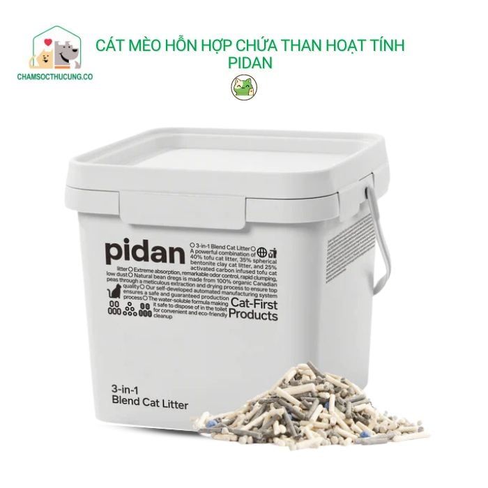  Cát Mèo-Cát Hỗn Hợp Kết Hợp Than Hoạt Tính 3IN1- Khử Mùi Tốt- Ít Bụi- Pidan- 5kg2 