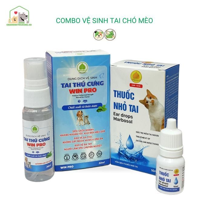  Combo Vệ Sinh Tai Chó Mèo 