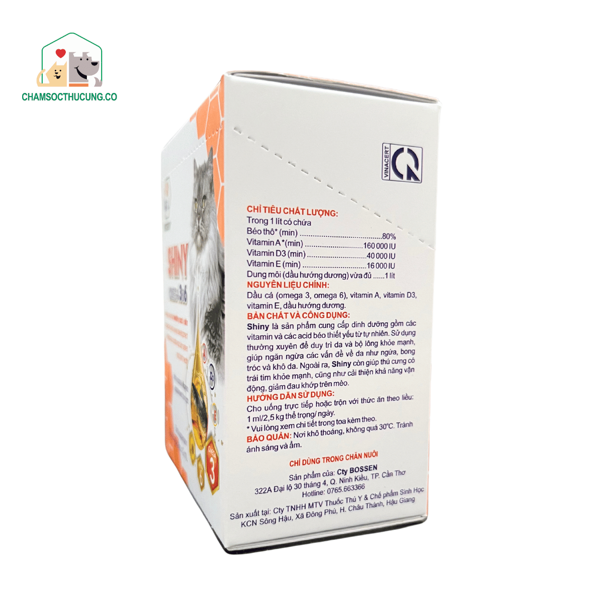 Dầu Cá Cho Mèo - Bổ Sung Vitamin & Acid Béo - SHINY- Bossen 