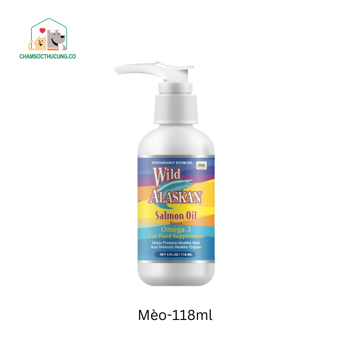  [Hàng Mỹ] Dầu Cá Hồi Alaska Bổ Sung Omega 3- Dưỡng Lông Chó Mèo- Preorder 