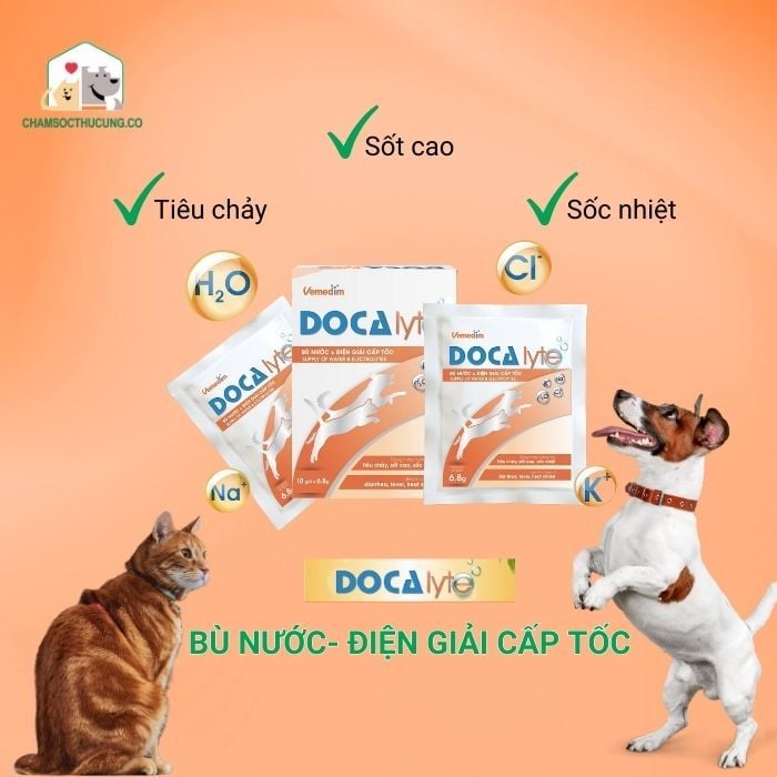  Doca Lyte- Bù Nước, Điện Giải Cấp Tốc Cho Chó Mèo- Vemedim 