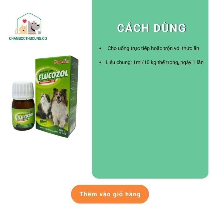  Dung Dịch Ngừa Nấm Da Chó Mèo Flucozol Pets 30ml 