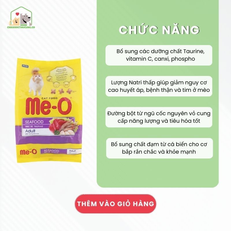  Thức Ăn Cho Mèo Trưởng Thành ME-O 350gr 