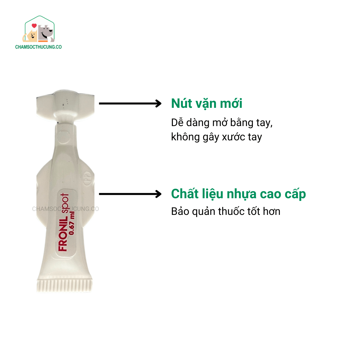  [Mẫu mới] Fronil Spot Nhỏ Gáy Diệt Ve Bọ Chét Cho Chó- Ống 0.67ml 