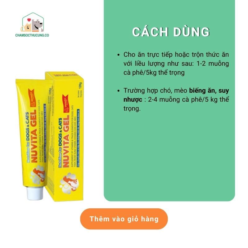  Nuvita Gel- Gel Dinh Dưỡng Bổ Sung Vitamin, Khoáng Cho Chó Mèo- Vemedim 120gr 