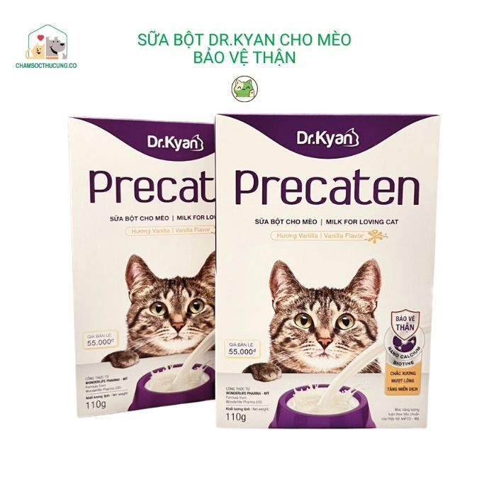  Sữa Cho Mèo Dr.Kyan Precaten - Sữa Bột Bảo Vệ Thận 110g 
