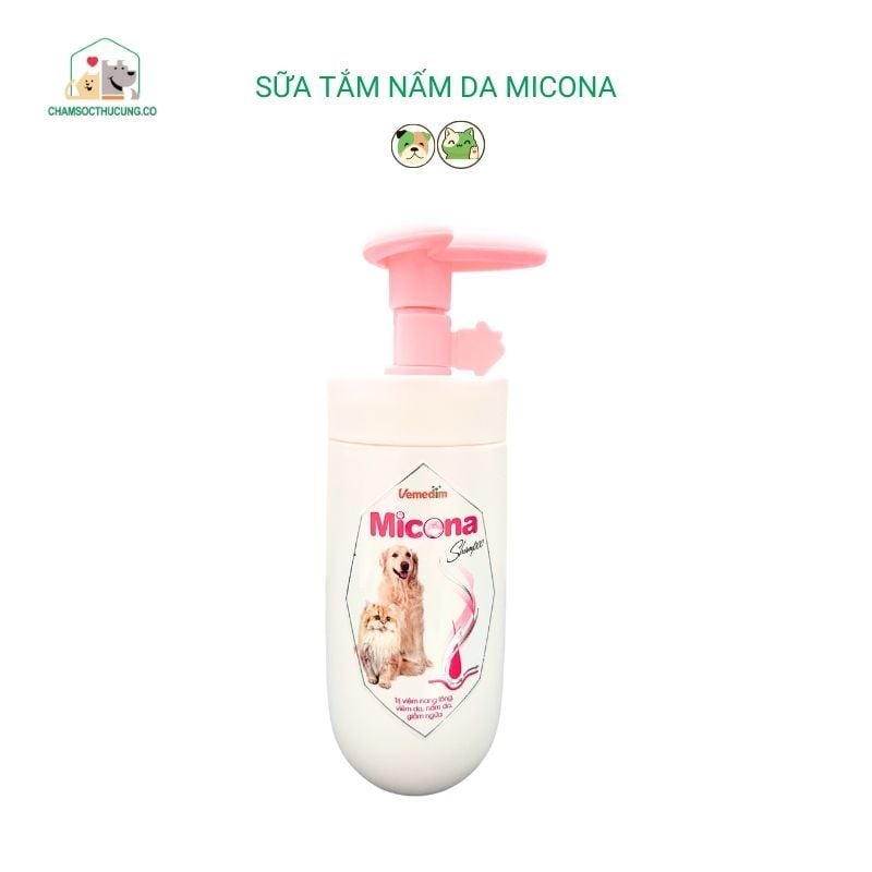  [Mẫu mới] Sữa Tắm Chống Nấm Micona Cho Chó Mèo 200ml 