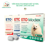  Viên Nhai ETO Modex Diệt Ve Rận, Bọ Chét, Ghẻ Cho Chó- Vemedim- Hộp 1 Viên 