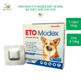  Viên Nhai ETO Modex Diệt Ve Rận, Bọ Chét, Ghẻ Cho Chó- Vemedim- Hộp 1 Viên 