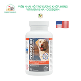  [Hàng Mỹ] Viên Hỗ Trợ Xương Khớp, Hông với MSM + HA Cho Mọi Lứa Tuổi Chó- Cosequin 