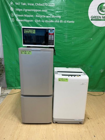  Set tủ lạnh, máy giặt, lò vi sóng G3696C11-15 (Set of fridge, washing machine and microwave) 