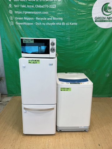  Set tủ lạnh, máy giặt, lò vi sóng G3931C8-12-12 (set of fridge, washing machine, and microwave) 