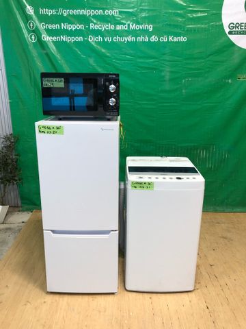 Set tủ lạnh, máy giặt, lò vi sóng G4056A 19-21 (set of fridge, washing machine, and microwave) 