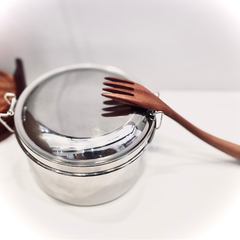  圓雙層便當盒(#430) 