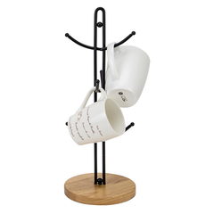  工業風木飾馬克杯架 